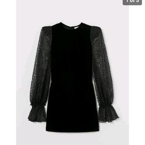 Vampires wife ×HM black velvet mini dress